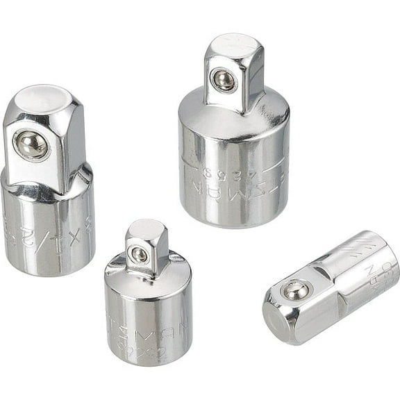 BLACK DECKER Drive Size Adapter Set, 4-Piece Chrome Finish Socket Wrench & Set, 4 Piece