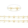 thumbnail image 2 of 1 m 3.28 Feet Brass Link Chain Long-Lasting Plated Soldered Star and Heart Real 18K golden Plated 3.5x3x0.5mm Star: 10.5x6x2mm Heart: 10x5.5x2mm, 2 of 2