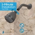 thumbnail image 3 of SparkPod High Pressure Shower Head, Rain, Massage & Pulsating Modes, Wall Mount Showerhead (Charcoal Grey), 3 of 8