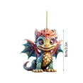 thumbnail image 3 of Clearance Under $5!Yyuenw 3.1 Inch Acrylic Christmas Pendant 3D Toy Dragon Pendant for Holidays Party Car Home Decor, 3 of 5