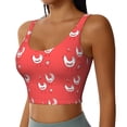 thumbnail image 2 of Fotbe Cartoon Rooster Sujetador Deportivo Largo sin Aros para Mujer con Almohadillas y Soporte Medio, Transpirable y Absorbente, Camiseta Tipo Chaleco o Tank Top-X-Large, 2 of 8