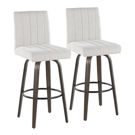 LumiSource Hank 30" Fixed-Height Barstool - Set of  2
