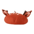 thumbnail image 2 of Sombrero de lana jinwen con orejas de asta de ciervo para adultos, 2 of 8