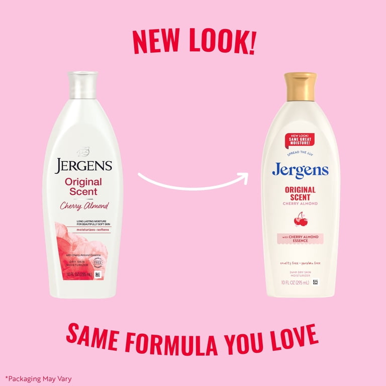 Jergens Original Scent Cherry Almond Body Lotion Moisturizer, 10