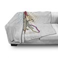 thumbnail image 3 of Retro Soft Flannel Fleece Throw Blanket, Hipster Goat on Bicycle Fashion Model Horns Hooves Teenager Boy Colorful Artwork, Cozy Plush for Indoor and Outdoor Use, 50" x 70", Multicolor, by Ambesonne, 3 of 6