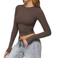 thumbnail image 2 of Neewe Womens Long Sleeve Workout Tops Quick Dry Pullover Yoga Athletic Slim Fit Basic Shirts, 2 of 8