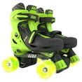 thumbnail image 3 of Yvolution Neon 2in1 Roller Skate Inline and Quad, Girls and Boys Kids Skates, Size 12-2, One Pair, Green, 3 of 16