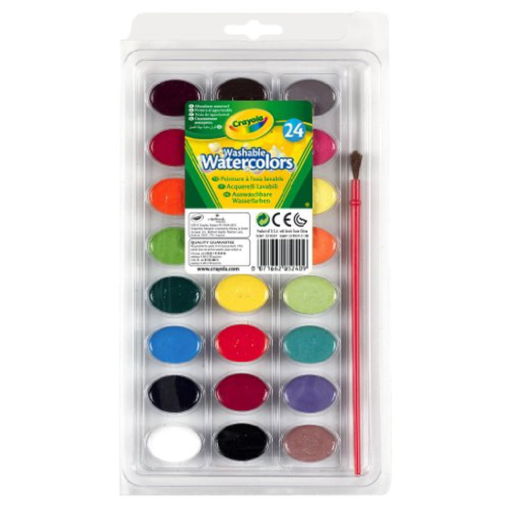 Crayola 24 Count Washable Watercolors Walmart Walmart