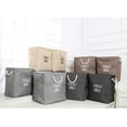thumbnail image 5 of Cestas de lavandería plegables, cesta de almacenamiento grande, bolsa de almacenamiento de material cuadrado de algodón y lino, bolsas de lavandería adecuadas para almacenamiento en el hogar, ju, 5 of 5