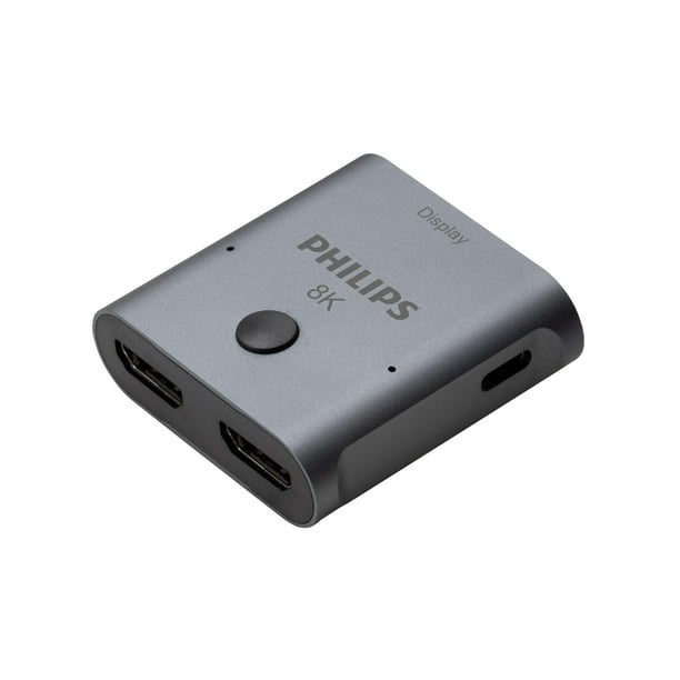 Conmutador HDMI 2.1 Philips para 2 dispositivos 8K @60Hz 4K @120Hz