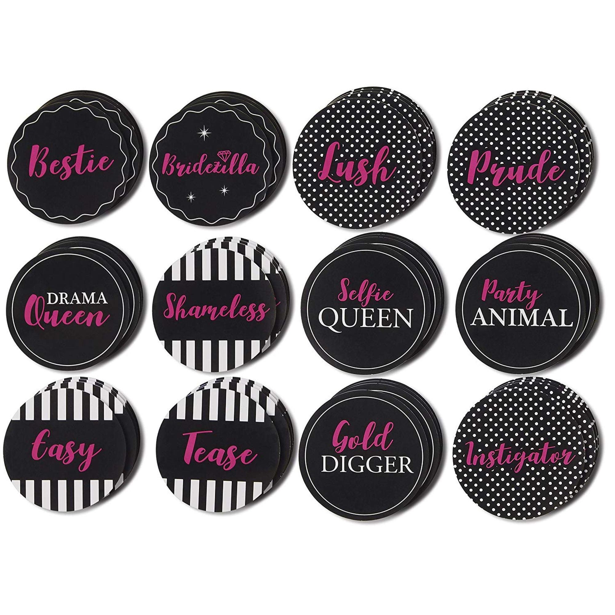 Bachelorette Party Labels #127-WH Personalized Color Labels Bachelorette Party Stickers