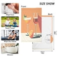 thumbnail image 6 of Yayeee 2 Pack Hand Towels for Bathroom 100% Cotton 16" x 28" Soft Absorbent Kitchen Towel, Orange Glasses, 6 of 7