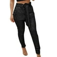 thumbnail image 1 of Pantalones senderismo Mujer Gibobby bombachos elásticos de cintura alta informales brillantes con lentejuelas negro L, 1 of 5
