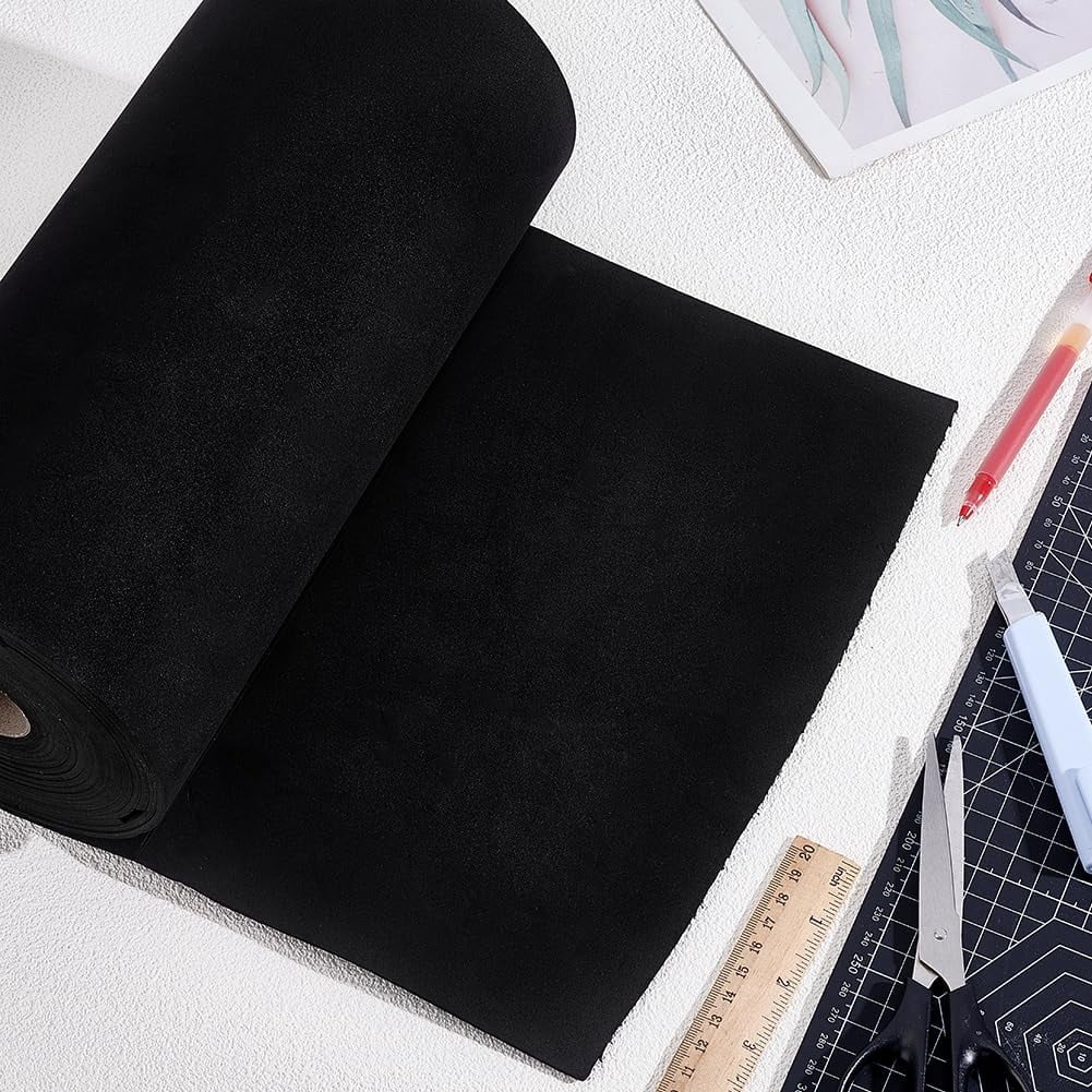 1 Roll EVA Foam Roll 3mm Thick EVA Foam Sheet for Crafts Cosplay Modeling Costume Black Foam Sheets 3D Embroidery Craft Foam