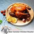thumbnail image 2 of Asador de pollo con lata de cerveza: juego profesional de bandeja para asar pavo, soporte para pollo, 2 of 6