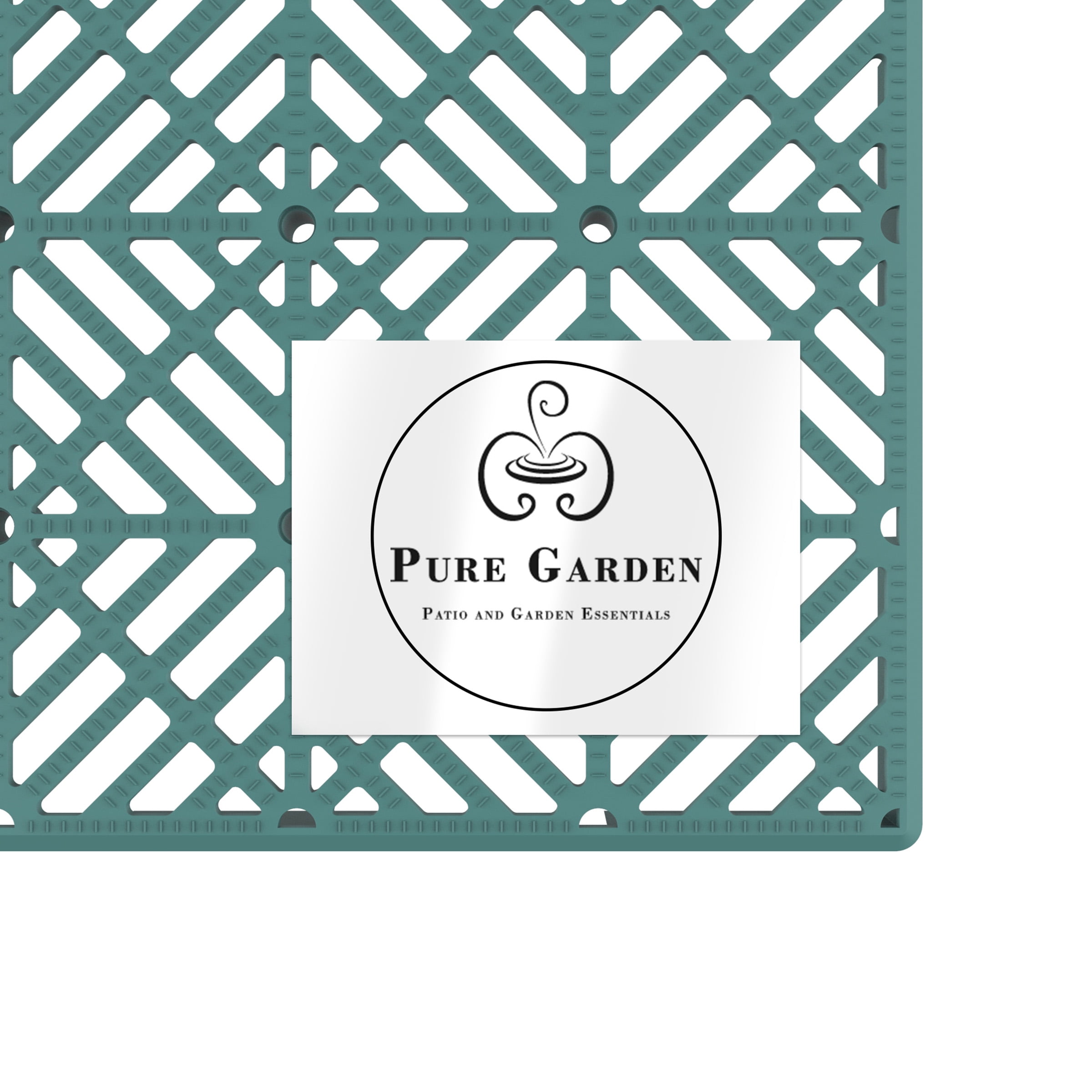 Pure Garden Set of 6 Deck Tiles for Patios, Decks, and Balconies (Green)