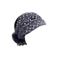 thumbnail image 1 of Diadema floral de encaje y perlas para mujer, diseño vintage, elástica, transpirable, banda ancha y suave, sujeción firme, ideal para el día a día, fiestas, Navidad y Año Nuevo, regalo, 1 of 3