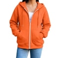 thumbnail image 4 of Puliio Womens Loose Raglan Sleeve Full Zip Hoodies Winter Warm Hooded Sweatshirts with Side Pockets, 4 of 7
