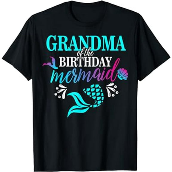 Grandma Of The Birthday Mermaid Matching Family T-Shirt