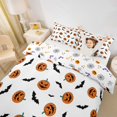 thumbnail image 2 of Homewish Cartoon Halloween Duvet Cover Queen for Kids, Orange Pumpkin Bat Spooky Queen Bedding, Halloween Reversible, 3-Piece, 1 Duvet Cover and 2 Pillowcases, 2 of 6