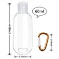 thumbnail image 3 of Porte-clés en Plastique Transparent de Voyage Bouteilles Étanches Contenants Vides Bouchon Rabattable 10 Pcs, 3 of 6