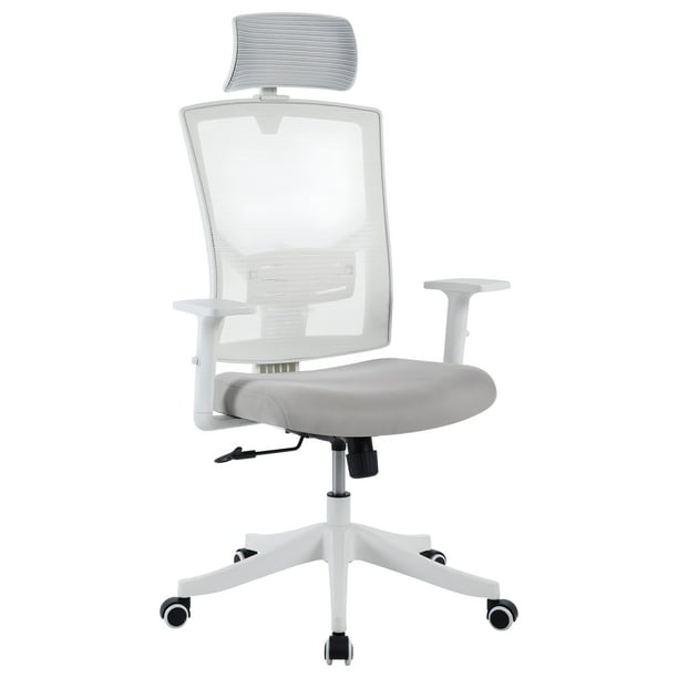 Yeshouse Silla de oficina ergonómica, cómoda silla de escritorio con reposacabezas acolchado ajustable, soporte lumbar cómodo, sillas de juego para dormitorio, estudio, estudiantes, asiento ancho