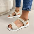 thumbnail image 6 of Quaouag Summer Sandals for Women Extra Wide Beach Breathable Comfortable Mesh Hollow Mesh Sandls Orthopedic Shoes, 6 of 7