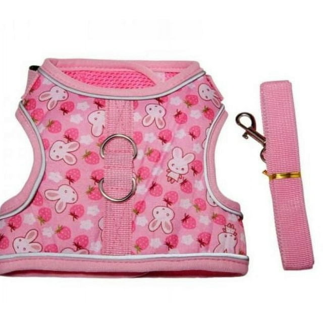 Harnais et Laisse pour Chien Ensemble Réfléchissant Escape Proof Chat Chien Harnais de Marche Conduit Lapin Réglable Imprimé Chat Chiot Gilet