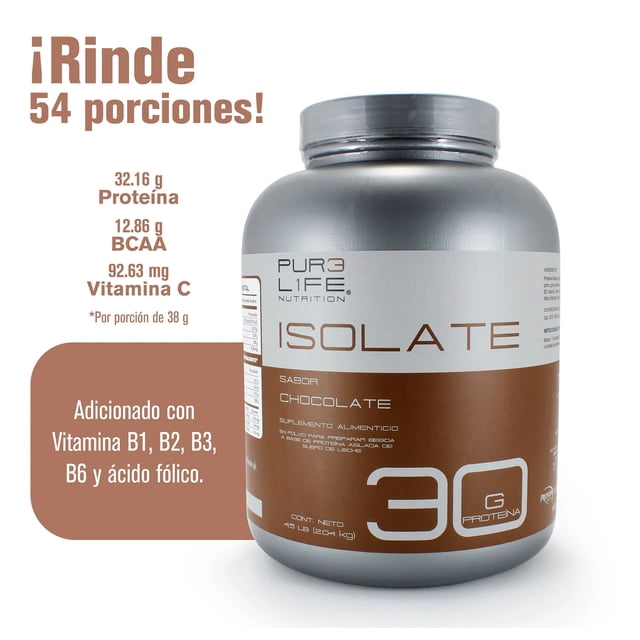 Proteina Suero de Leche Isolate Pure Life Whey 2 kgs PURE LIFE PURE LIFE CHOCOLATE