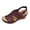 Red, variant on Womens Orthopedic Wedge Sandals Hollow out Splice Leather Adjustable Slingback Wedges Heels Casual Breathable Open Toe Walking Shoes Red Size 6