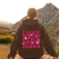 thumbnail image 6 of TrendOFT Christian Hoodies for Women Love Like Jesus Graphic Sweatshirt Bible Verse Religious Pullover Tops Coffee S, 6 of 8