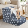 thumbnail image 2 of 3/4 Pets Steps Foam Dogs Secure Stairs Ramps Non-Slip Pets Star Steps for Protect Older Dogs Pets with Joint Pain Sofa Bed Ladde,4 pink, 2 of 6