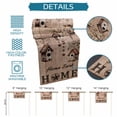thumbnail image 6 of Sweet Home Table Runner - 60 Inch Long Western Stars Bird Houses Brown Wooden Grain Cotton and Linen Blended Dress Scarves Farmhouse Table Runner for Kitchen Dining, Coffee Table, 13" x 60", 6 of 8