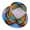 thumbnail image 3 of Easygdp Oil Painting Beautiful Butterfly Double-Sided Reflective Fisherman Hat,Sun Visor,Casual Hat,Fluorescent Hat,Suitable For Outdoor And Night Walking,Unisex, 3 of 9