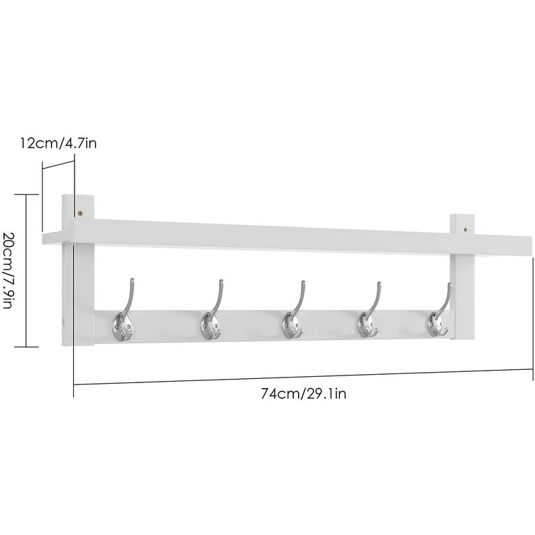 HOMFA Hanging Entryway Shelf, 36.2 in Wall Mount Coat Hook Rack Shelf –  homfafurniture