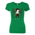 thumbnail image 2 of Wild Bobby Betty Boop Sugar and Spice Wink Betty Boop Womens Slim Fit Junior Tee, Kelly, X-Large, 2 of 5