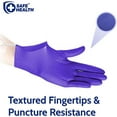 thumbnail image 3 of SafeHealth HD Nitrile Exam Disposable Gloves, 4.5 Mil, Latex Free, Powder Free, Cobalt Blue, Finger Textured, Case of 1000, Size S, 3 of 6