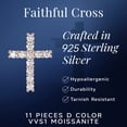 thumbnail image 5 of MomentWish Moissanite Cross Pendant Necklace 925 Sterling Silver Religious Anniversary Birthday Gifts for Women, 5 of 9