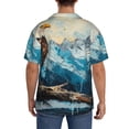 thumbnail image 3 of Kdxio Men's Hawaiian Shirt for Men Short Sleeve Shirt Iceberg Bald Eagle Summer Casual Holiday Beach Button Down T-Shirts, 3 of 5