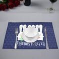 thumbnail image 3 of MKHERT Cute Friends Forever Bunnies with Carrot Placemats Table Mats for Dining Room Kitchen Table Decoration 12x18 inch,Set of 6, 3 of 4