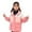 C539 Pink, variant on Curuila Toddler Girls Coat With Zipper Long Sleeve Color Block Hooded Jacket For Girls Winter Warm Comfortable Outerwear Size 4-5 Years