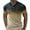 Khaki, variant on Aofany Men Plus Size Shorts Sleeves T Shirt Summer Casual Gradient Turn-down Collar Pullover Blouse Big And Tall Men Button Tops