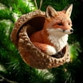 thumbnail image 2 of Beautynvta Animal Christmas Ornaments, Cozy Forest Animal in Acorn Ornaments for Christmas Tree, 2D Acrylic Flat Woodland Animal Pendant for Home Party Decor, 2 of 7
