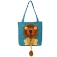 thumbnail image 1 of Sacs de Transport de Chat pour Animaux de Compagnie Dessin Animé Mignon Lion Conception Réglable Trou Taille Portable Sac à Main de Voyage Sortant Respirant, 1 of 9