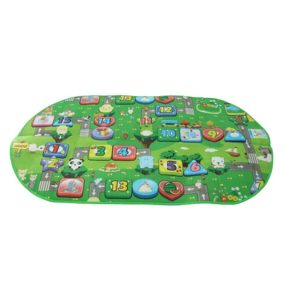 Alfombra elíptica para gatear de dibujos animados para bebés, alfombrilla para jugar, alfombra para tienda, manta, juguete para niños, aprend