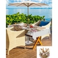 thumbnail image 5 of Fsddascl Bunny Spring Easter Outdoor Tablecloth - 60x120 Inch Rectangle Dining Table Cover, Eggs Colorful Floral Blossoming Waterproof Outdoor Table Cloth with Umbrella Hole & Zipper for Patio, 5 of 7