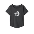 thumbnail image 1 of Camiseta de mujer verano elegante suave cuello redondo camiseta para ir de compras Camping mujer L, 1 of 7
