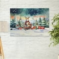 thumbnail image 2 of Merry Christmas Santa Reindeer Antlers Shiba Inu Sleigh Xmas Winter Holiday Horizontal Matte Canvas Poster Shibas Dog Lovers Gifts Idea Wall Art Home Decor - 00023, 2 of 5