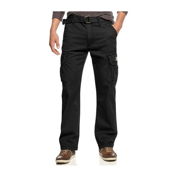 Unionbay Men's Survivor Iv Relaxed Fit Cargo Pant - Reg and Big and Tall Sizes, black, 40x30