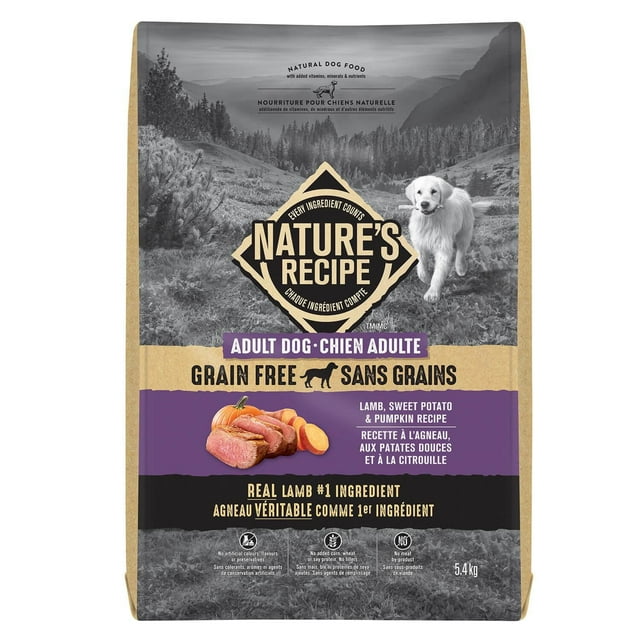 Nature's Recipe Nourriture Sans Grains À L’Agneau Pour Chiens Adultes